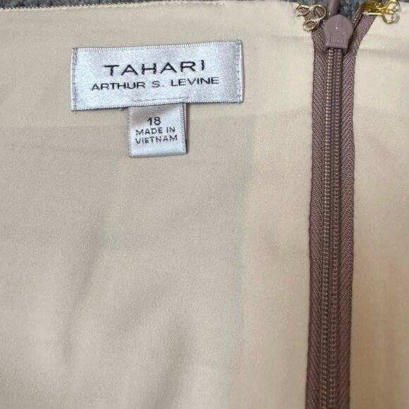 Tahari ASL Plaid Skirt Womens Size 18 Tan Black Turquoise Lined Career Work NWT - Picture 7 of 12